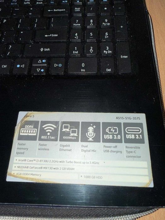 Laptop ACER Aspire 5 A515-51G-357S -  trimit poze extra la cerere