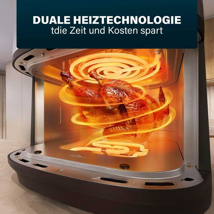 Friteuză cu aer cald Princess Dual Heat 8L XXL
