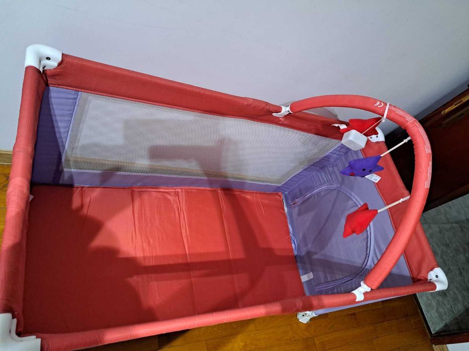 Сгъваема кошара  Sleepy Baby с 2 нива лилава с два матраци