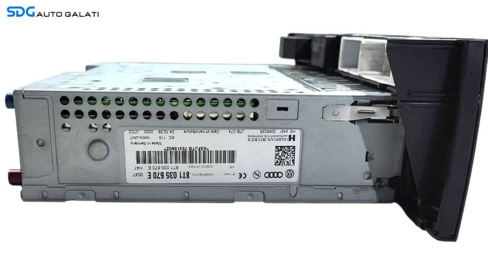 Radio CD Player Unitate Navigatie MMI Audi Multimedia Audi A4 B8 2008 - 2016 Cod 8T1035670E [L7275]