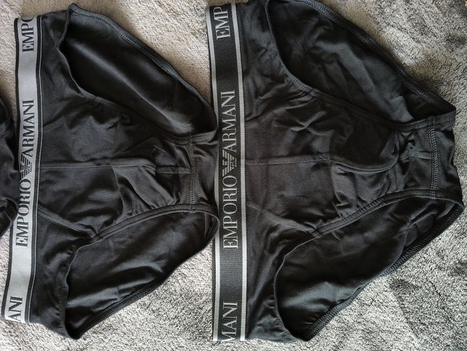 Emporio Armani set 3 chiloți bărbătești culoare negru cu banda elastica gri/negru mărimea S noi originali