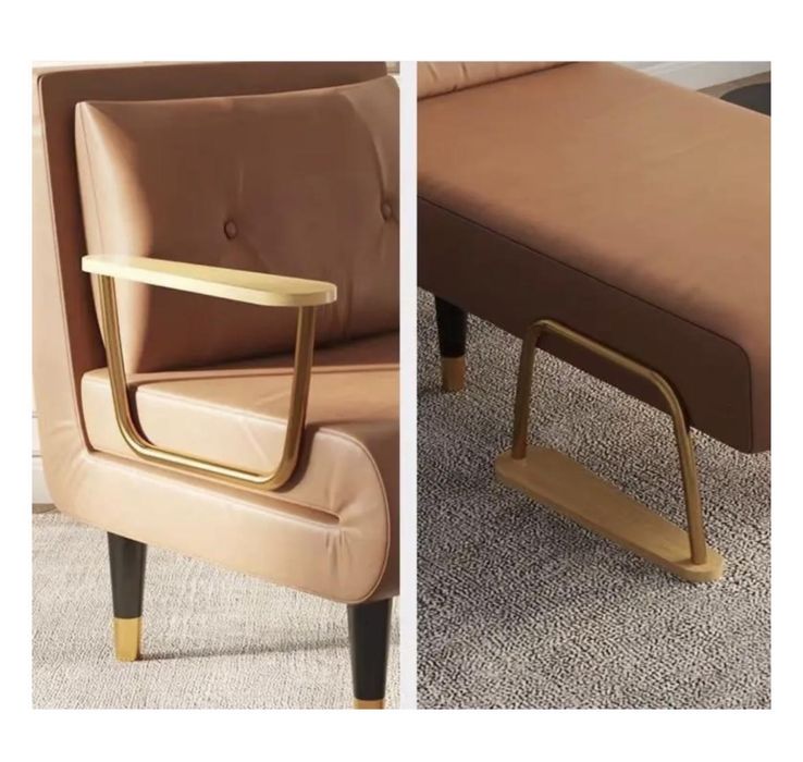 кожаная кресло раскладушка