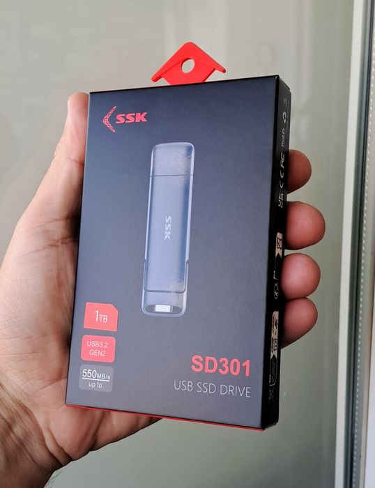 SSD Portabil 1TB SSK SD301 pt PC, iPhone, Mac, Android, PS5. Sigilat
