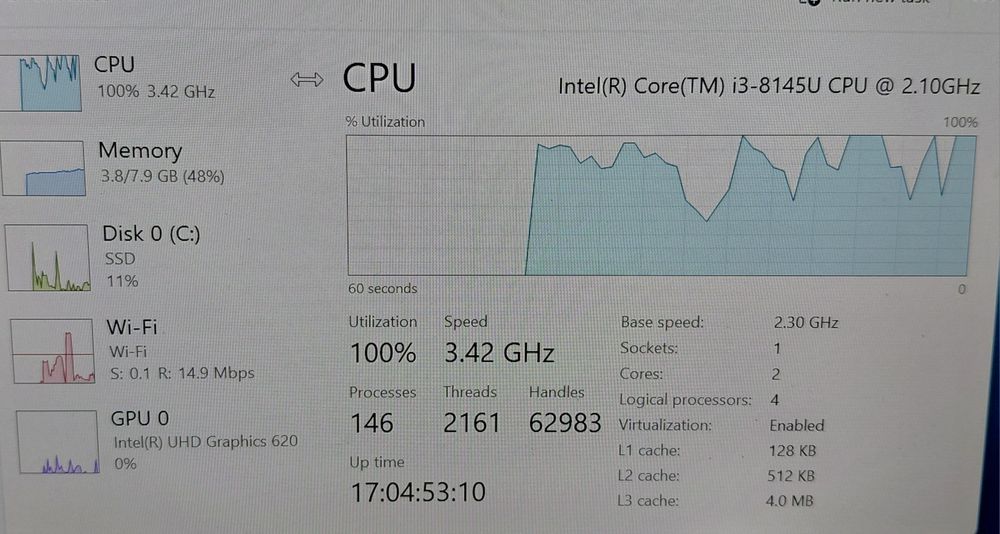 Laptop Acer Swift 3 model SF314-56 i3 8145u 8gb ram 256gb ssd