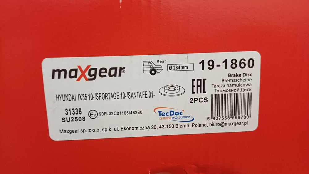 Discuri de frână spate Maxgear pentru Hyundai/Kia