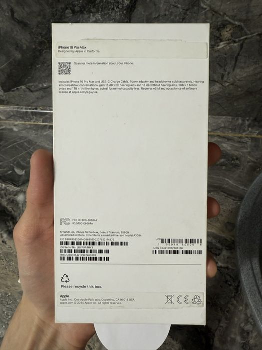 Iphone 16 PRO MAX 256BG 93%