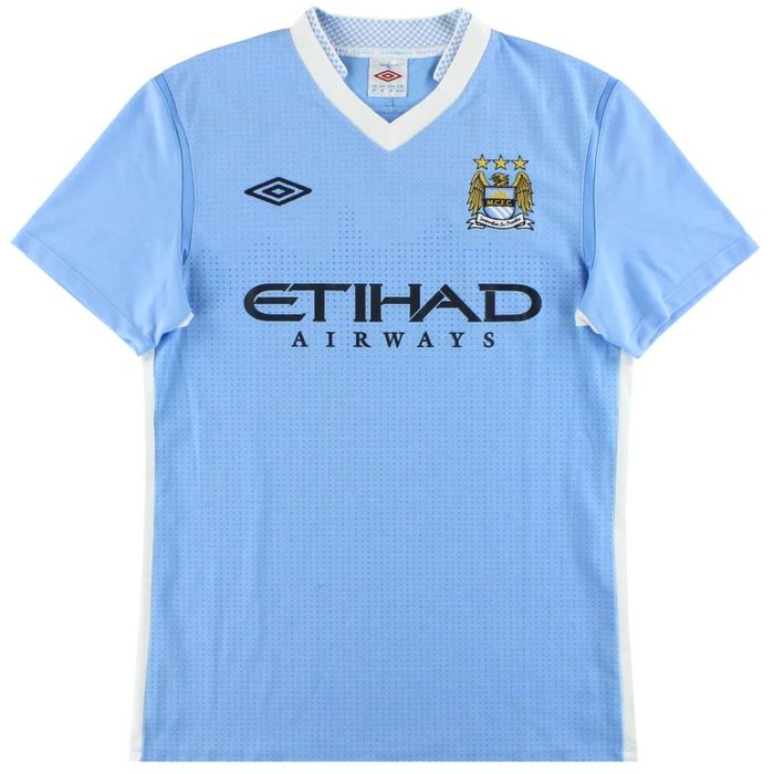 2011-12 Manchester City Umbro Home Shirt-оригинална тениска