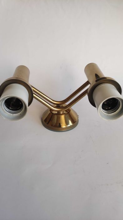 Аплик двойка за стена или таван от месинг