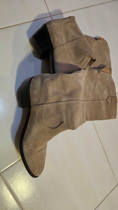 Cizme dama, piele intoarsa, 38cm