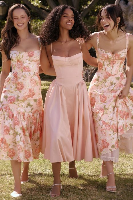 Рокля House of CB размер S розова нова цветя цветна