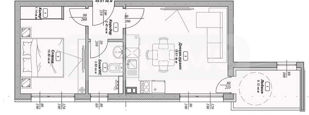 Продава се Двустаен апартамент в Варна, м-т Пчелина - 57 кв.м за 1506 €/кв.м - Снимка #2