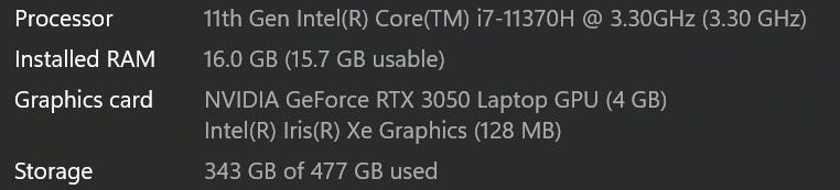 Asus Vivobook PRO 16X N7600PC i7-11370H RTX 3050