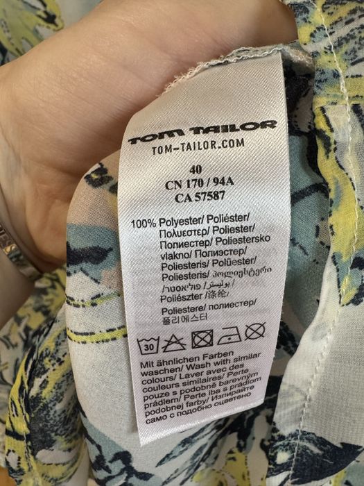 bluză fără mâneci cu imprimeu tropical Tom Tailor