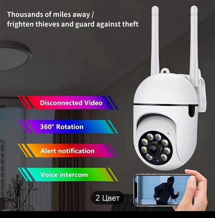 1+1 WiFi camera 360градус, поворотная камера