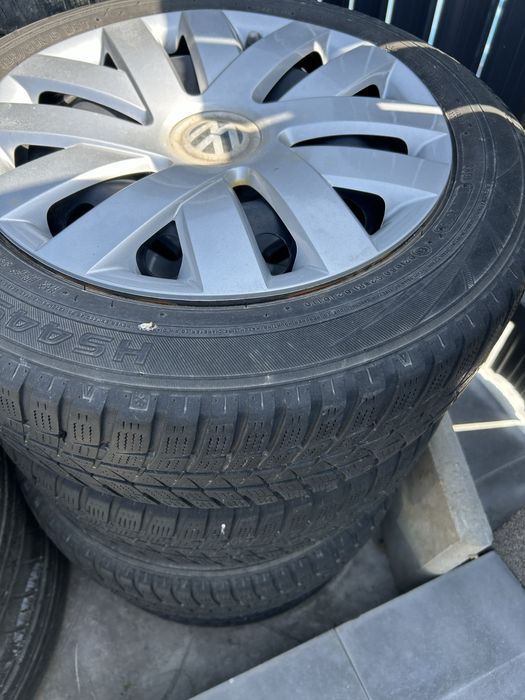 Jante tabla+capace VW 185/60/15 M+S  5*112