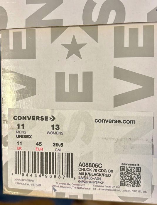 Кецове Comme des garçons Play x Converse