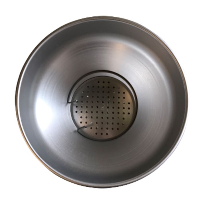 Palnie din aluminiu cu sita, capacitate 10.0 litri (mare)