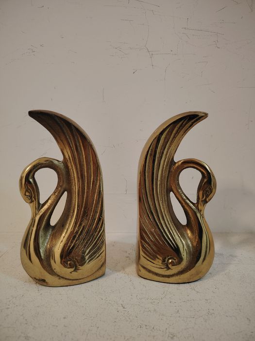 Superb set antic opritoare pentru cărți în stilul Art-Deco din bronz,piese deosebite,h 20 cm