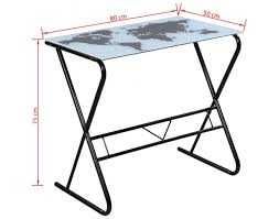 Стъклено бюро с мотив на карта на света