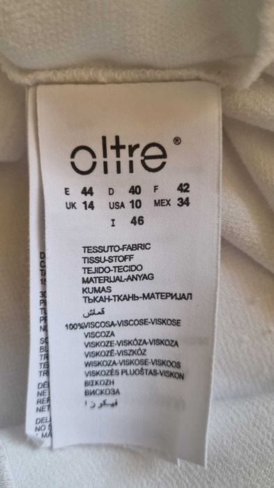 Bluza OLTRE alb perla, 100% vascoza, marimea 42 + CADOU