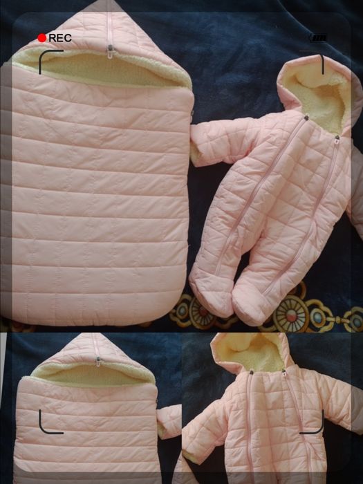 Конверт и комбинезон для девочки