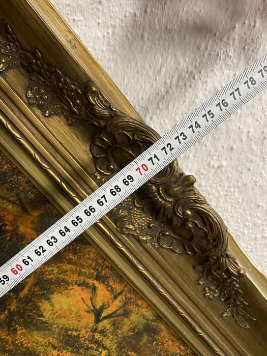 Маслена картина R Bernat Zik есенен горски пейзаж 1950 те