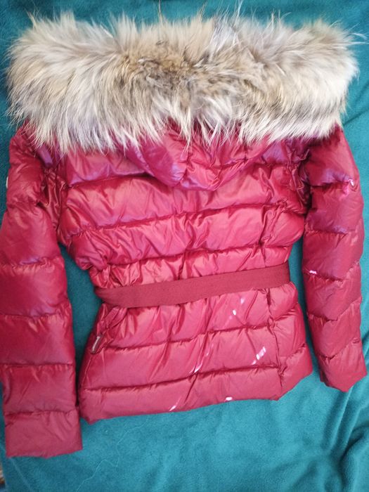 Дамско червено яке Монклер Moncler 100% гъши пух