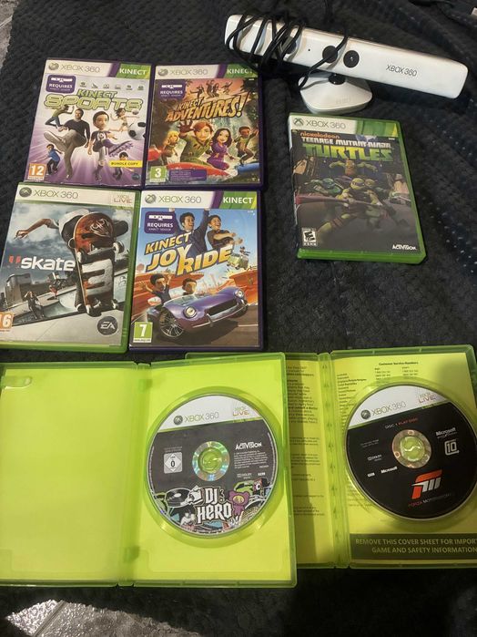 Xbox 360 Elite 120GB | Дъно JASPER | 55 Игри , KINECT Камера и тн.