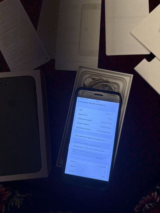Iphon 7 plus 32гб очилмаган радной ранги кора ёмкость 75 радной
