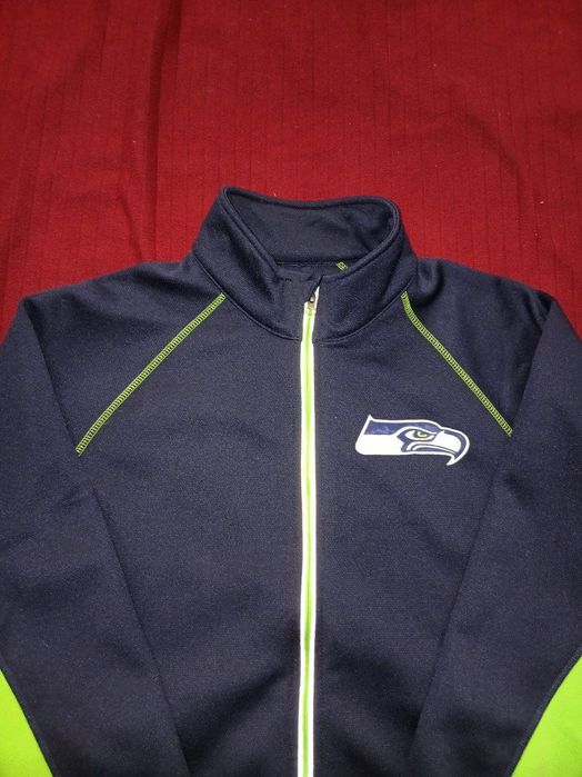 Из США, стильная утеплённая кофта на молнии, бренда Seattle Seahawks.