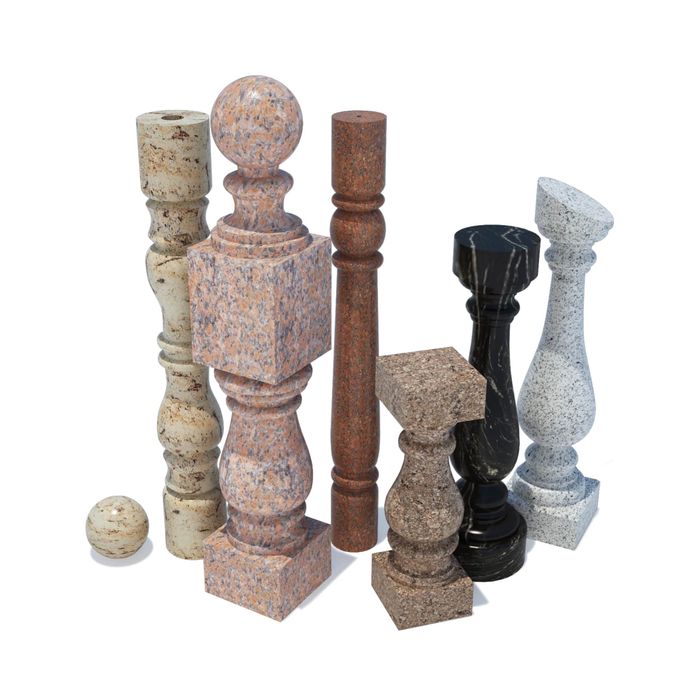 Балясины  гранитные , травертиновые , перила