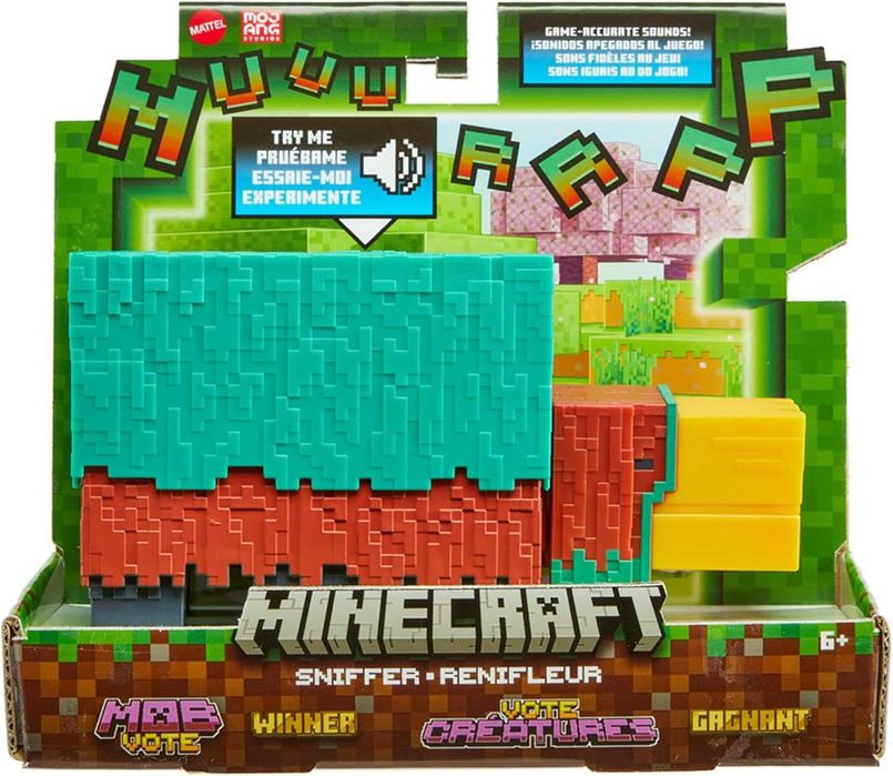 Фигурка Minecraft Sniffer от Mattel,16СМ, точные звуки из игры