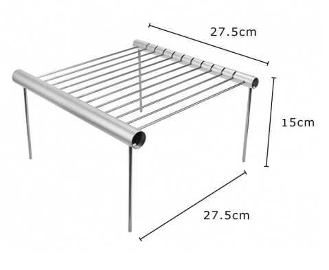 Gratar portabil pliabil pentru drumetii