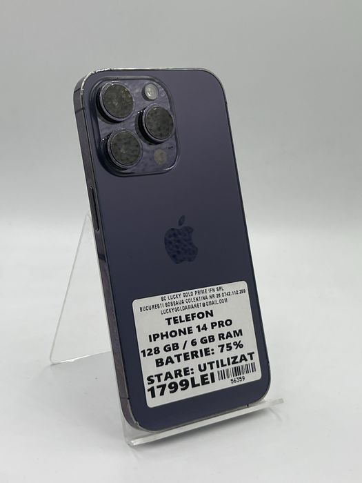 Amanet LuckyGold Colentina / Iphone 14 pro 128gb/6gb ram 75% baterie #56359