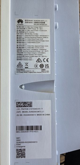 Invertor Huawei 6 kw+smart meter