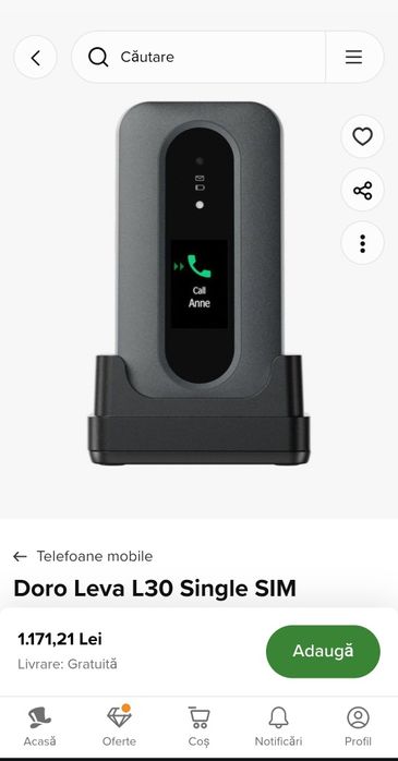 Telefon Doro Leva L30 4G nou liber de retea