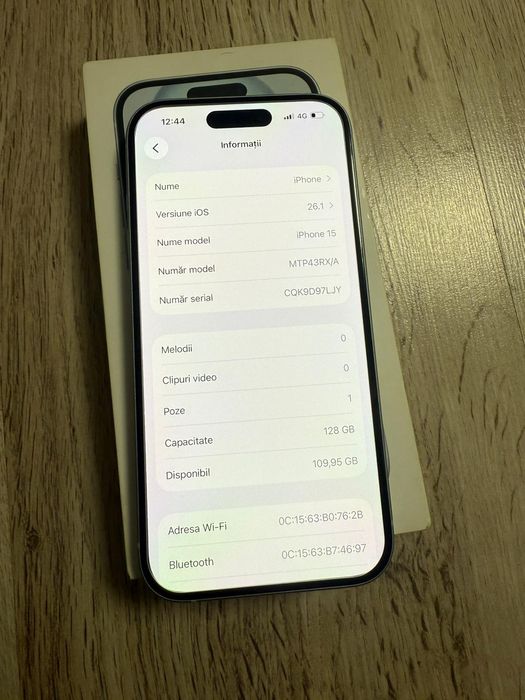 Vand Sau Schimb IPhone 15 Blue 128Gb Neverlocked