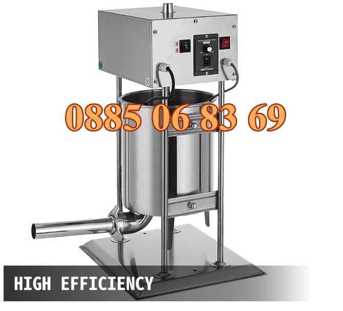 Електрическа пълначка за месо 10 литра с педал, пълначка за кайма