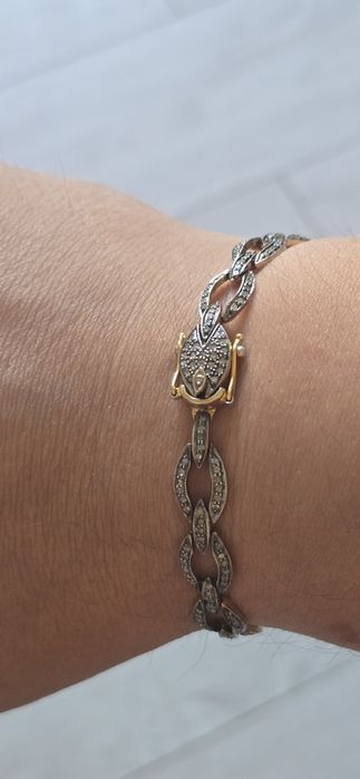 Brățară argint cu diamante naturale
