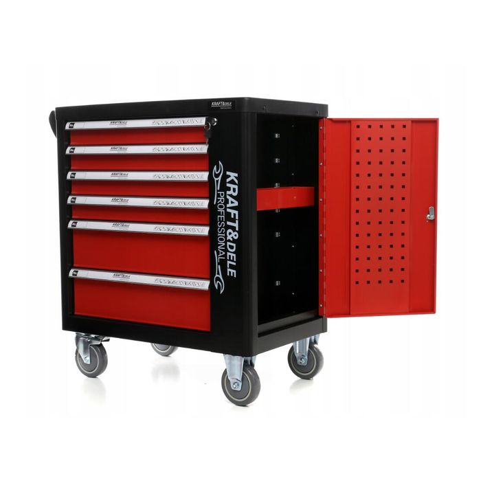 Dulap scule complet echipat, 6 sertare, 262 piese, Kraft
