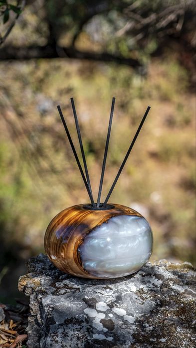 Аромадиффузоры из натурального дерева и эпоксидной смолы BioSy