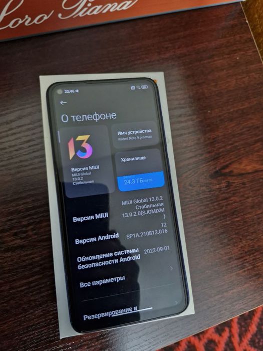 Redmi note 9 xotirasi 64 GB