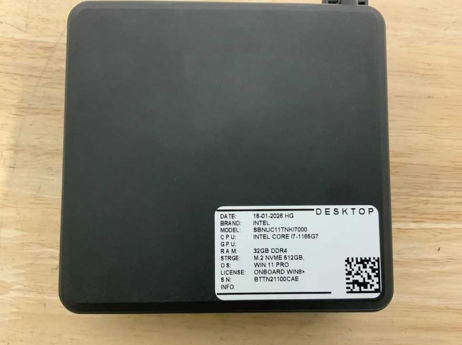 Intel NUC Pro NUC11TNKi7/ Intel core i7/ RAM 32GB/ 512GB NVMe Mini PC