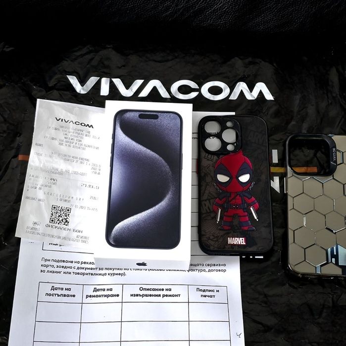 128GB iPhone 15 Pro Гаранция Vivacom 2025г. Blue Titanium / Син
