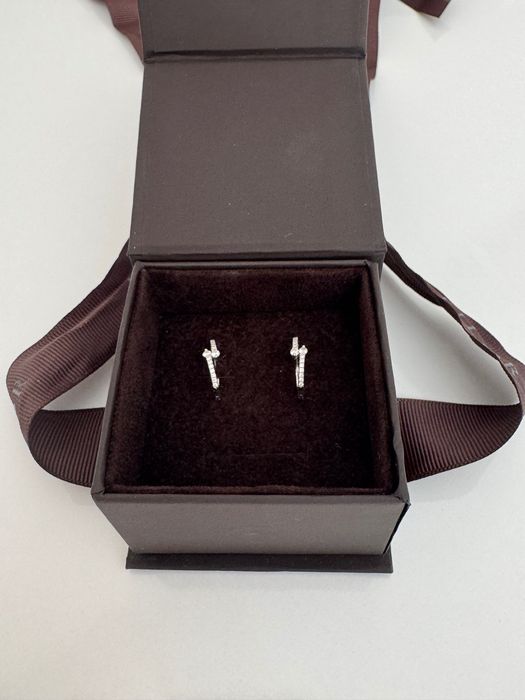 TEILOR обеци 18К бяло злато с естествени диаманти 0.21 ct