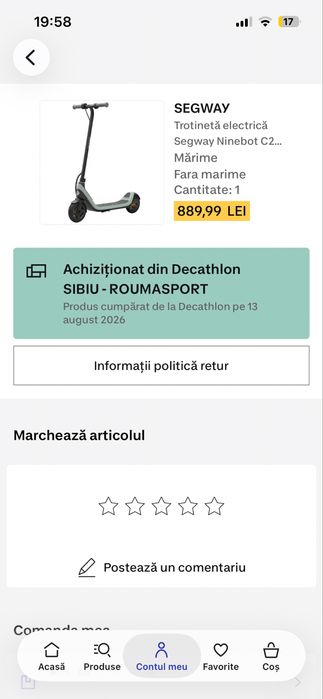 Trotineta electrica Segway