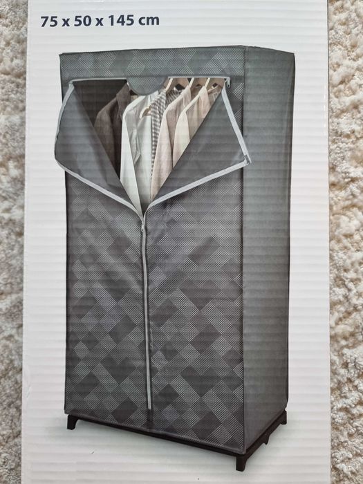 Dulap textil 75x50x145 cm, pentru interior, portabil, demontabil