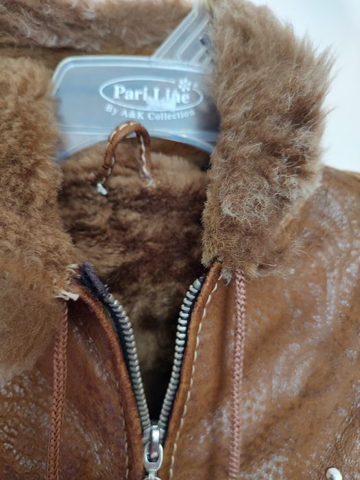 Детско палто от естествена кожа за момиченце