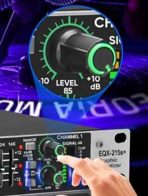 EQ stereo, 15 benzi per canal, iesire subwoofer ajustabila, nou