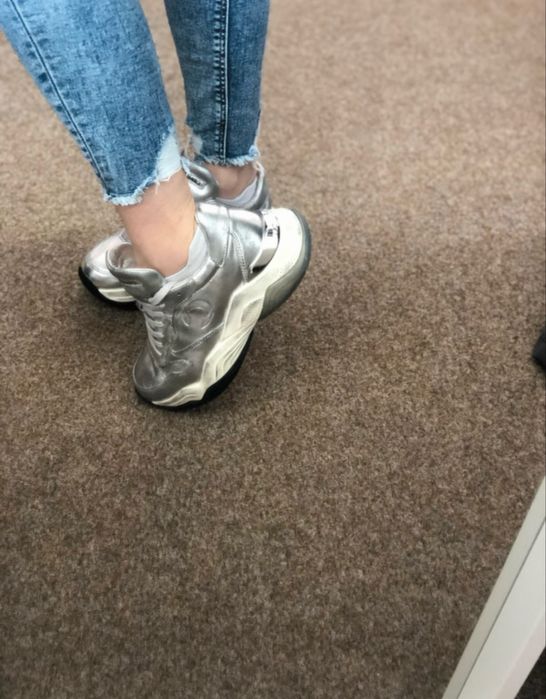 Sneakers Crime din piele, noi - 40